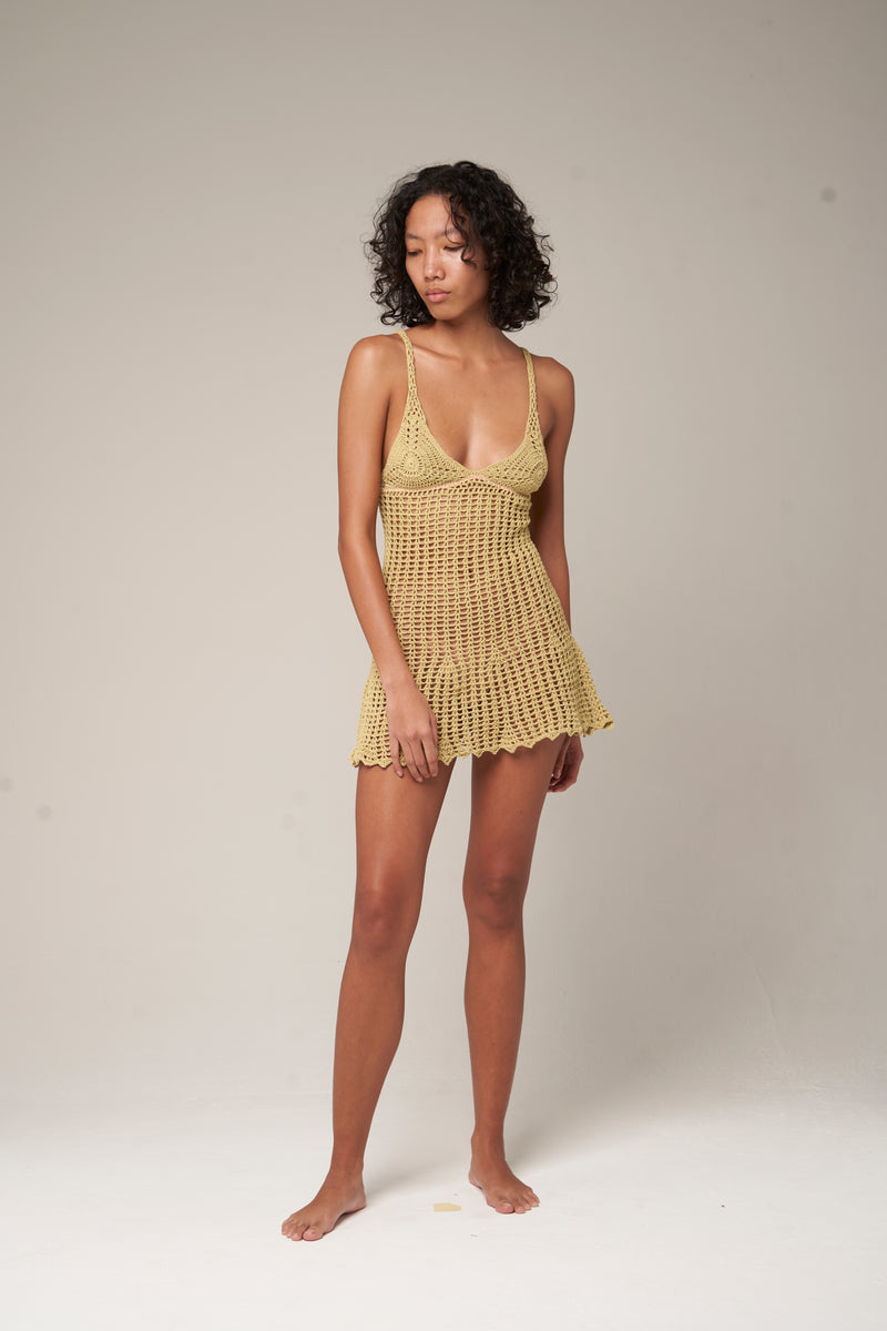 Angela Mini Dress Pistachio