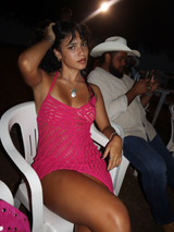 Carme Mini Dress Hot Pink