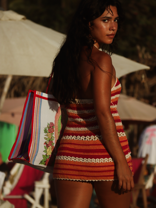 Tala Mini Dress Fushia Multi