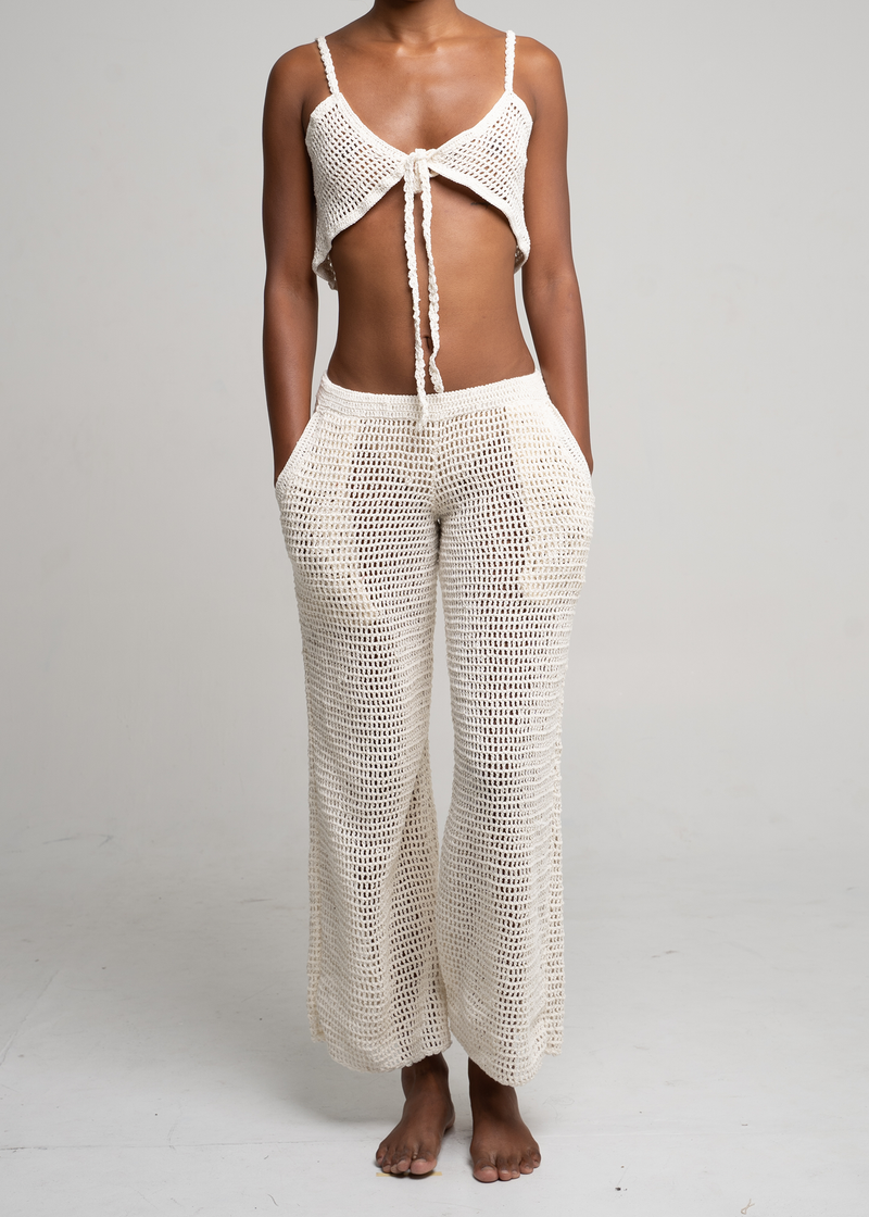 Mayumi Pant & Top Set Off White