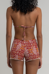 Batik Smock shorts merah putih