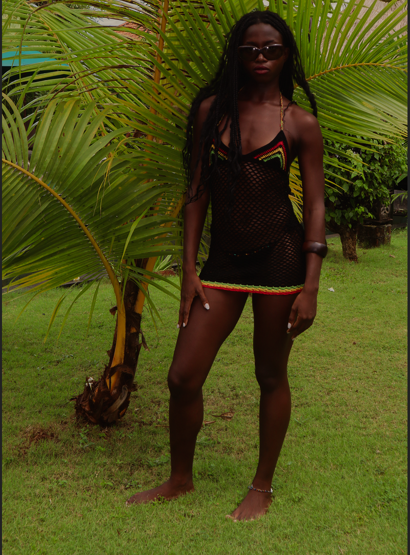 Rasta Mini Dress Black