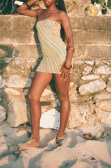 Batik Tube Dress Garis