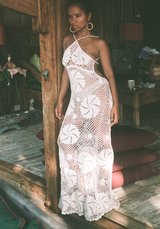 Buana Long Dress White