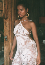 Buana Long Dress White