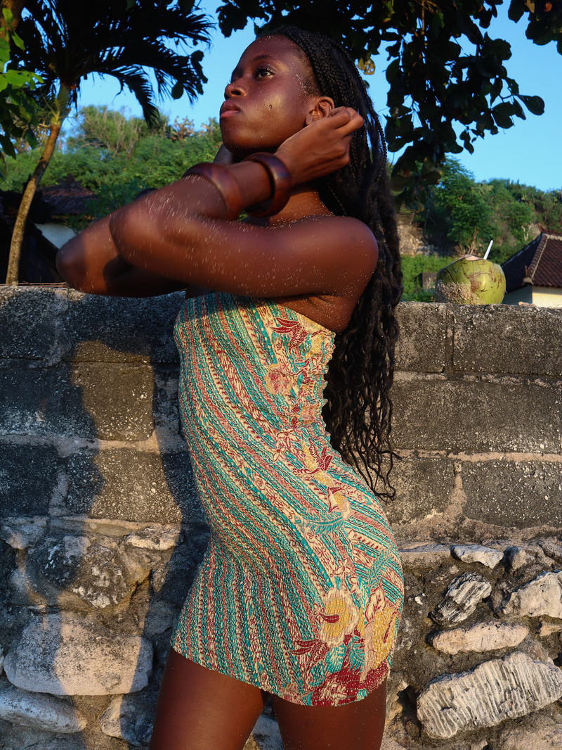 Batik Tube Dress Garis