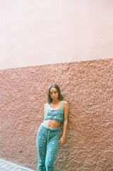 Baia Crop Singlet Blue