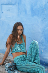 Baia Crop Singlet Blue